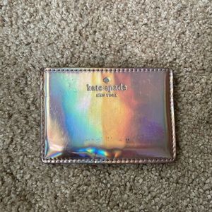 KATE SPADE RAINER LANE IRIDESCENT CARD HOLDER
